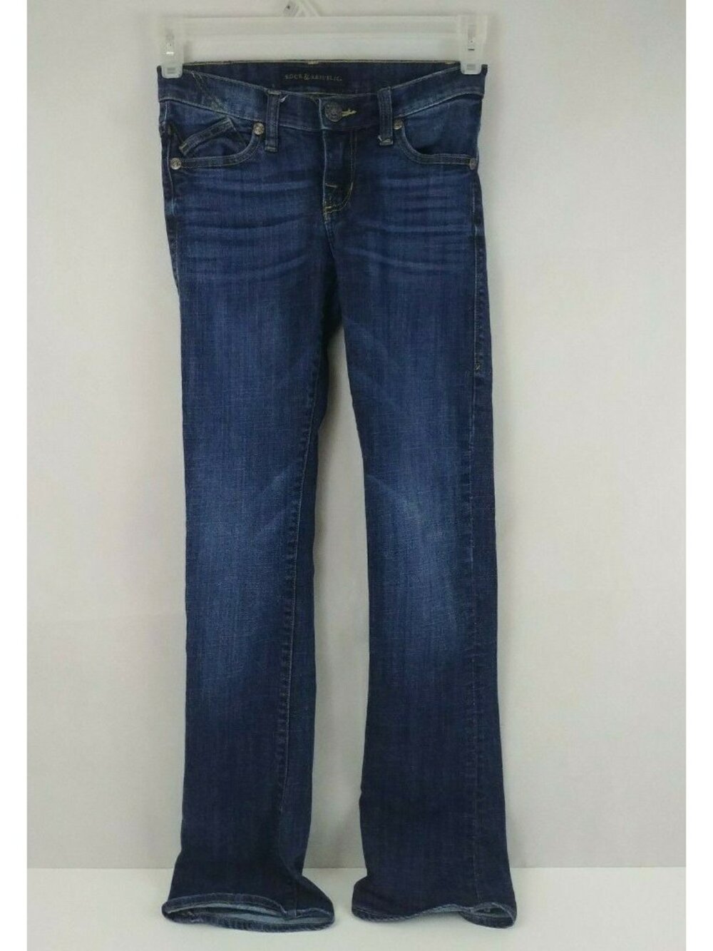 Rock & Republic Womens Embellished Whiskered Beaded Jeans Size 0